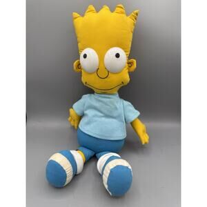 Vintage 1990 Bart Simpson Plush Doll 16” Fox Matt Groening Toy